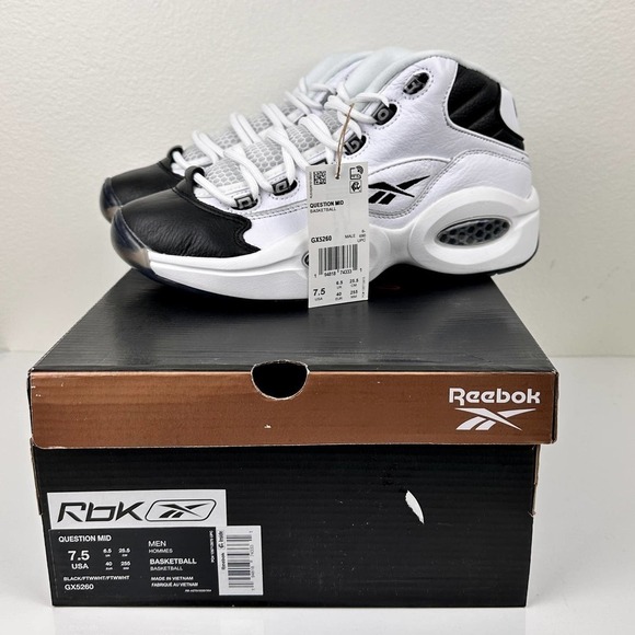 Reebok Question Mid 'Why Not Us?' GX5260 Basketball Sneakers Size 7.5 (Womens 9) - Picture 3 of 13